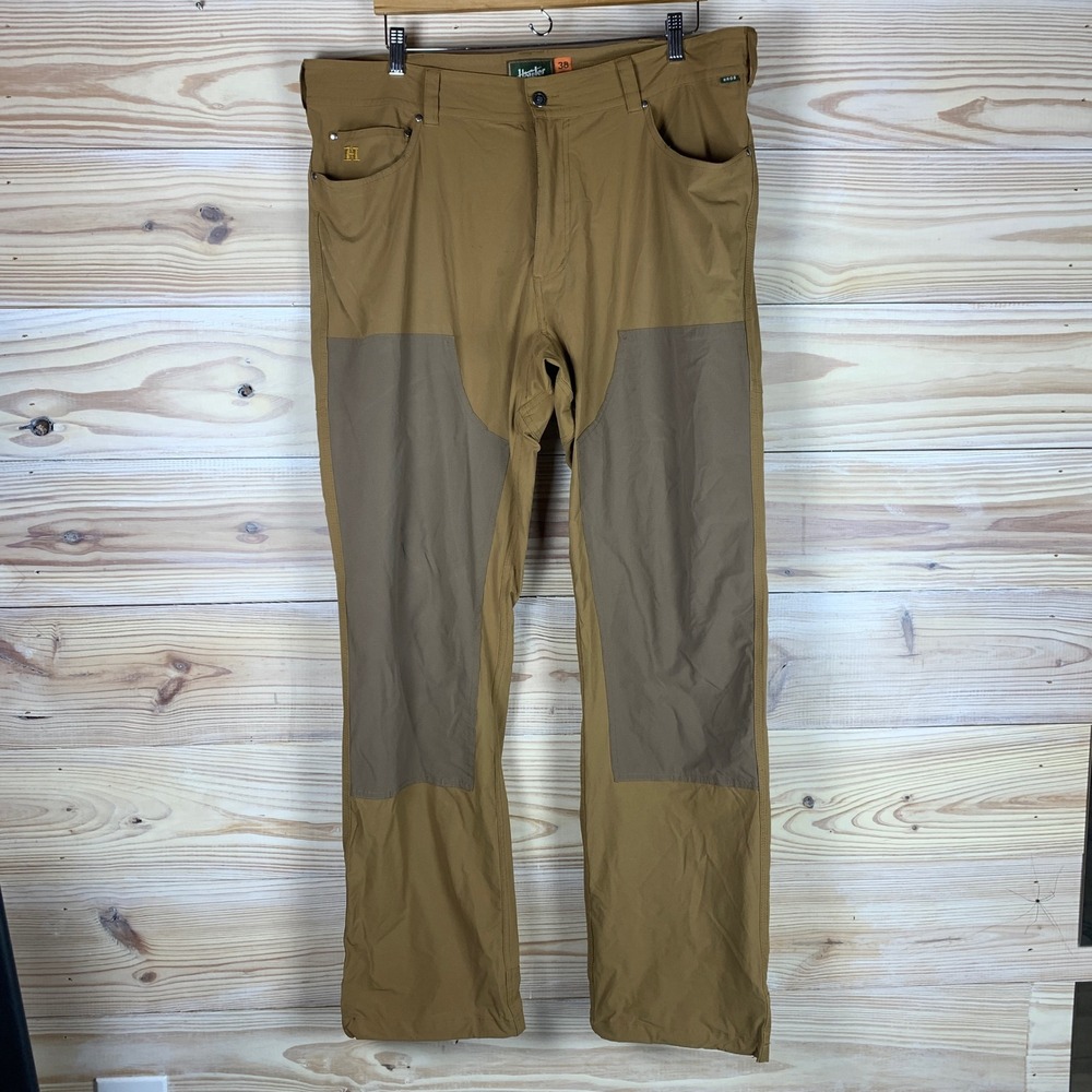 Howler Brothers Watermans Work Pants Mens 38x34 Brown Ripstop Utility Trousers